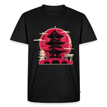 Japon - T-shirt Premium bio Homme - noir - Devant - Nico (187cm)