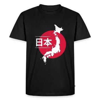 Japan - Männer Premium Bio T-Shirt - Schwarz - Vorne - Nico (187cm)