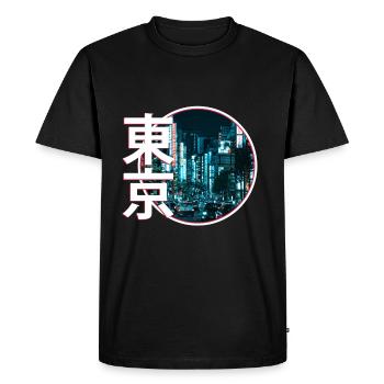 Japon - T-shirt Premium bio Homme - noir - Devant - Nico (187cm)