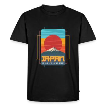 Japon - T-shirt Premium bio Homme - noir - Devant - Nico (187cm)