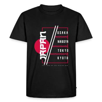 Japon - T-shirt Premium bio Homme - noir - Devant - Nico (187cm)