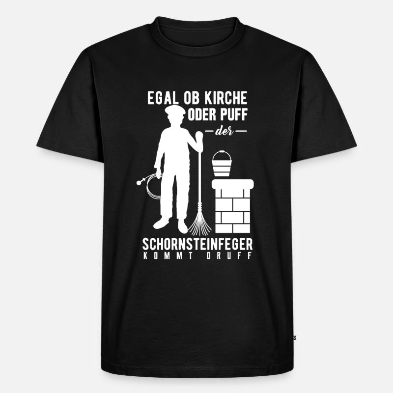 Schornsteinfeger - Männer Premium Bio T-Shirt - Schwarz