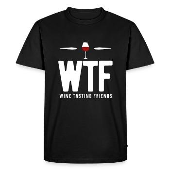 Du vin - T-shirt Premium bio Homme - noir - Devant - Nico (187cm)