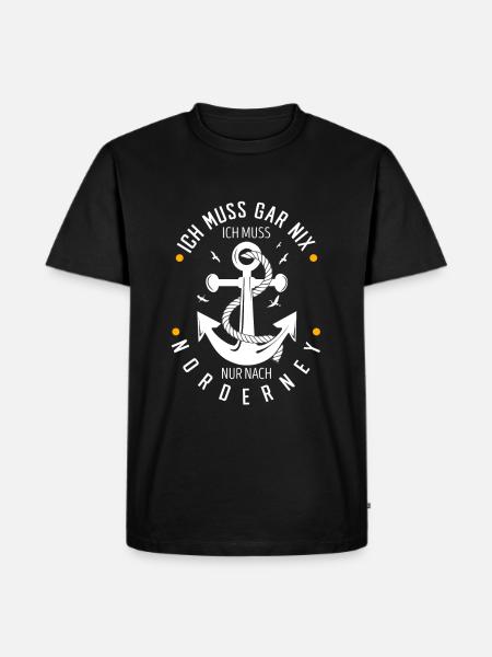 Norderney - Männer Premium Bio T-Shirt - Schwarz