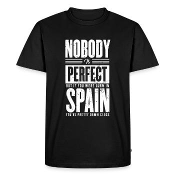 Spain - Men's Premium Organic T-Shirt - black - Front - Nico (187cm)