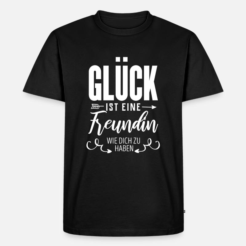 Freundin - Männer Premium Bio T-Shirt - Schwarz