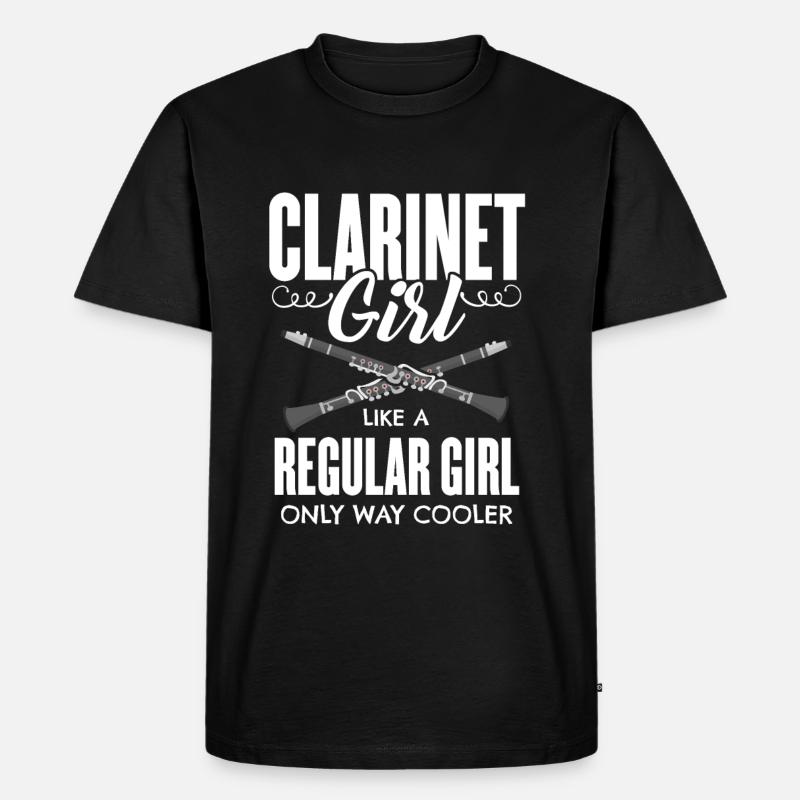 Klarinette - Männer Premium Bio T-Shirt - Schwarz