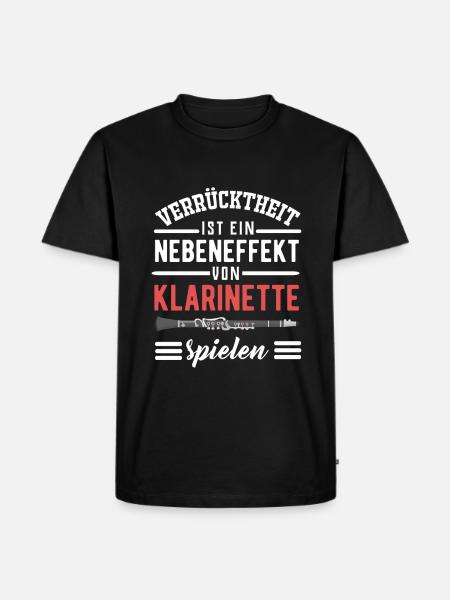 Klarinette - Männer Premium Bio T-Shirt - Schwarz