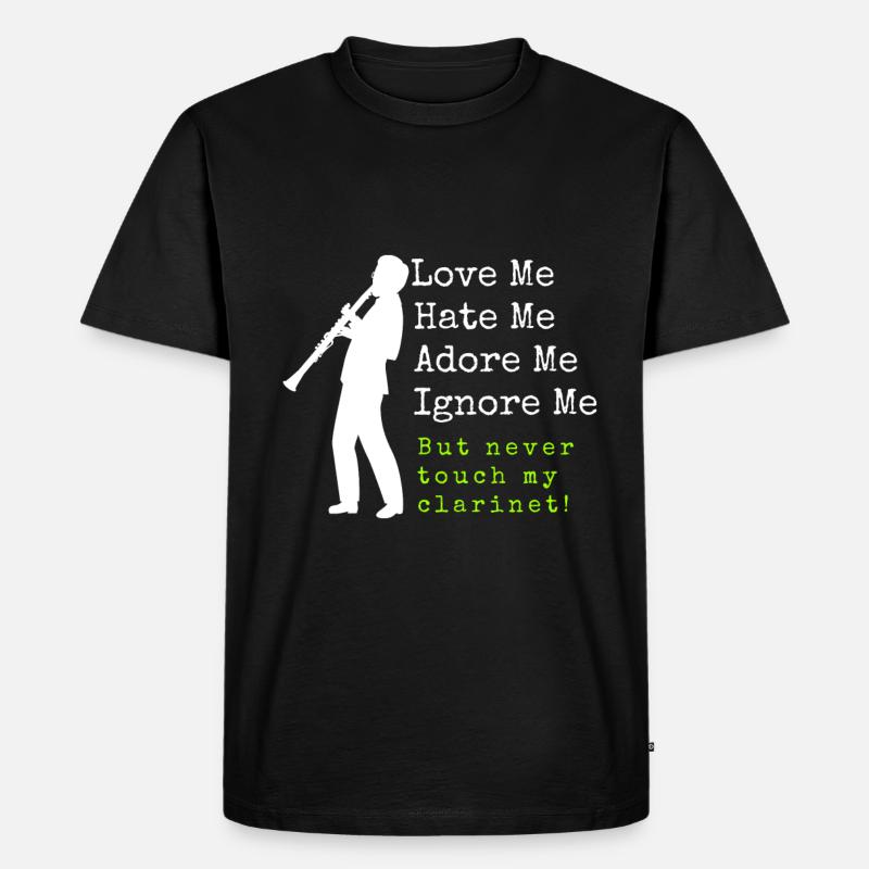 Klarinette - Männer Premium Bio T-Shirt - Schwarz