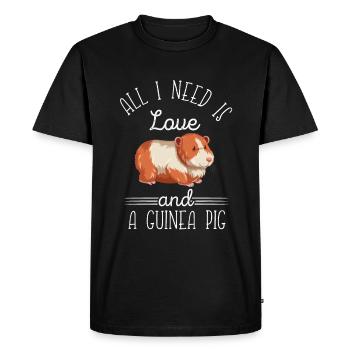 Cochon d'Inde - T-shirt Premium bio Homme - noir - Devant - Nico (187cm)