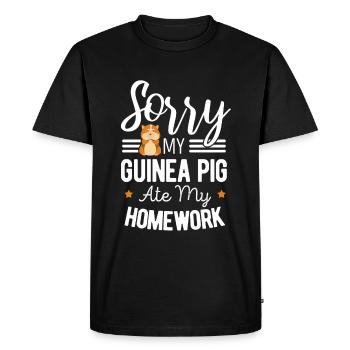 Cochon d'Inde - T-shirt Premium bio Homme - noir - Devant - Nico (187cm)