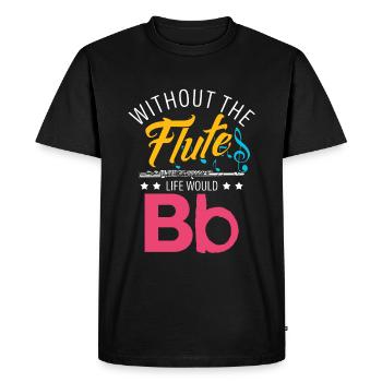 Flute - Men's Premium Organic T-Shirt - black - Front - Nico (187cm)