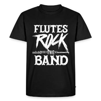 Flute - Men's Premium Organic T-Shirt - black - Front - Nico (187cm)