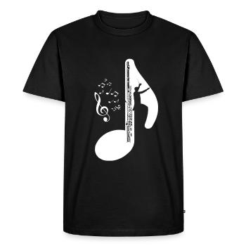 Flute - Men's Premium Organic T-Shirt - black - Front - Nico (187cm)