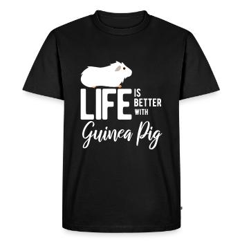 Cochon d'Inde - T-shirt Premium bio Homme - noir - Devant - Nico (187cm)