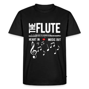Flute - Men's Premium Organic T-Shirt - black - Front - Nico (187cm)