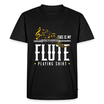 Flute - Men's Premium Organic T-Shirt - black - Front - Nico (187cm)