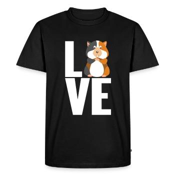 Cochon d'Inde - T-shirt Premium bio Homme - noir - Devant - Nico (187cm)