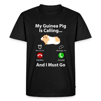 Cochon d'Inde - T-shirt Premium bio Homme - noir - Devant - Nico (187cm)