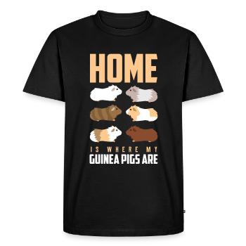 Cochon d'Inde - T-shirt Premium bio Homme - noir - Devant - Nico (187cm)