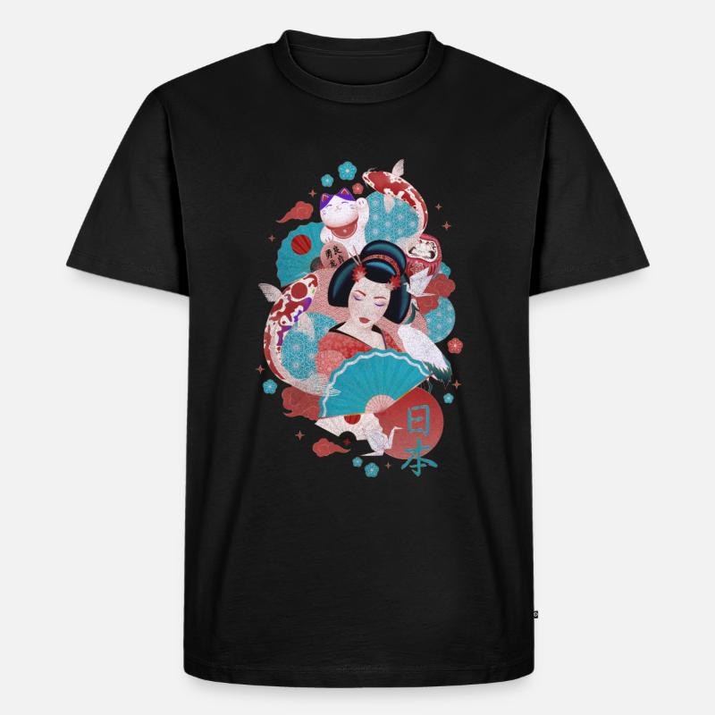 Japan - Männer Premium Bio T-Shirt - Schwarz