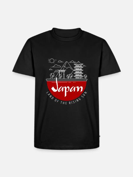 Japan - Men's Premium Organic T-Shirt - black