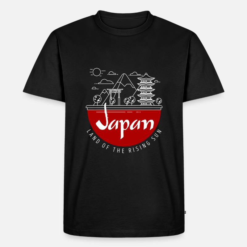 Japan - Männer Premium Bio T-Shirt - Schwarz