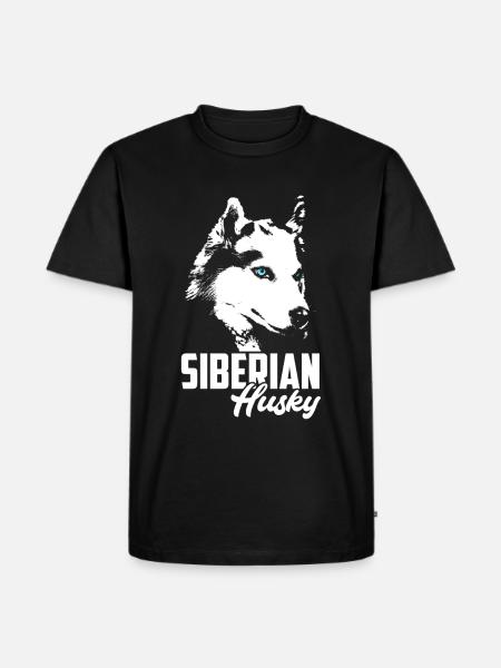 Husky - Männer Premium Bio T-Shirt - Schwarz