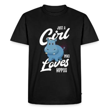 hippopotame - T-shirt Premium bio Homme - noir - Devant - Nico (187cm)