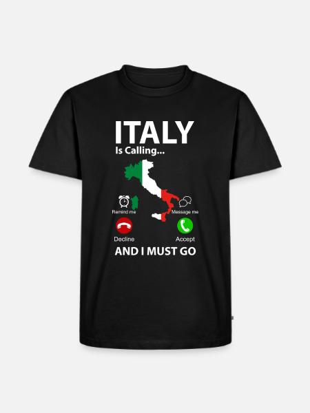 Italy - Men's Premium Organic T-Shirt - black