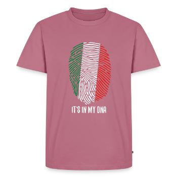 Italy - Men's Premium Organic T-Shirt - mauve - Front - Nico (187cm)