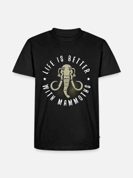 Mammut - Männer Premium Bio T-Shirt - Schwarz