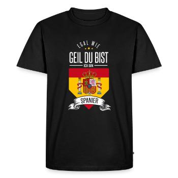 Spain - Men's Premium Organic T-Shirt - black - Front - Nico (187cm)