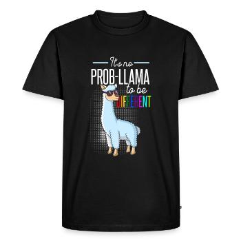 Llama Alpaca Alpaca funny gift Alpaca saying - Men's Premium Organic T-Shirt - black - Front - Nico (187cm)