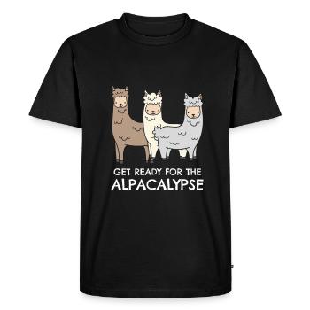 Llama Alpaca Alpaca funny gift Alpaca saying - Men's Premium Organic T-Shirt - black - Front - Nico (187cm)