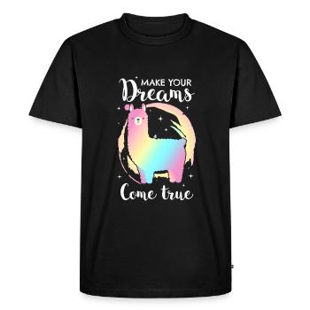 Llama Alpaca Alpaca funny gift Alpaca saying - Men's Premium Organic T-Shirt - black - Front - Nico (187cm)