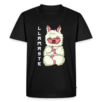 Llama Alpaca Alpaca funny gift Alpaca saying - Men's Premium Organic T-Shirt - black - Front - Nico (187cm)