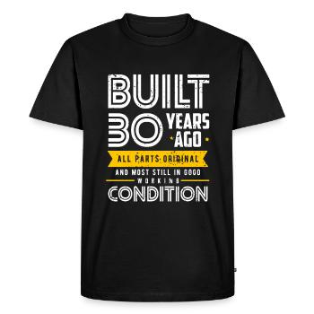 30e anniversaire - T-shirt Premium bio Homme - noir - Devant - Nico (187cm)