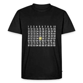 55th birthday - Men's Premium Organic T-Shirt - black - Front - Nico (187cm)