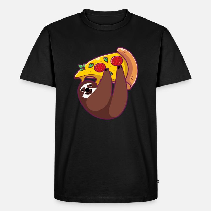 Faultier - Männer Premium Bio T-Shirt - Schwarz