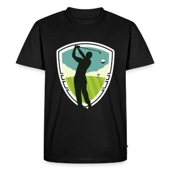 le golf - T-shirt Premium bio Homme - noir - Devant - Nico (187cm)