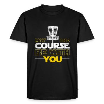 Frisbee - T-shirt Premium bio Homme - noir - Devant - Nico (187cm)