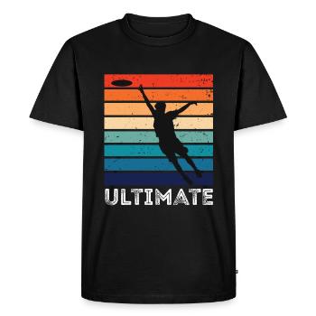 Frisbee - T-shirt Premium bio Homme - noir - Devant - Nico (187cm)