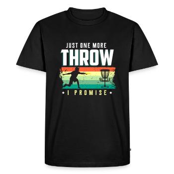 Frisbee - T-shirt Premium bio Homme - noir - Devant - Nico (187cm)