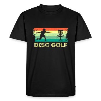 Frisbee - T-shirt Premium bio Homme - noir - Devant - Nico (187cm)