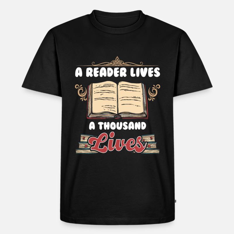Lesen - Männer Premium Bio T-Shirt - Schwarz