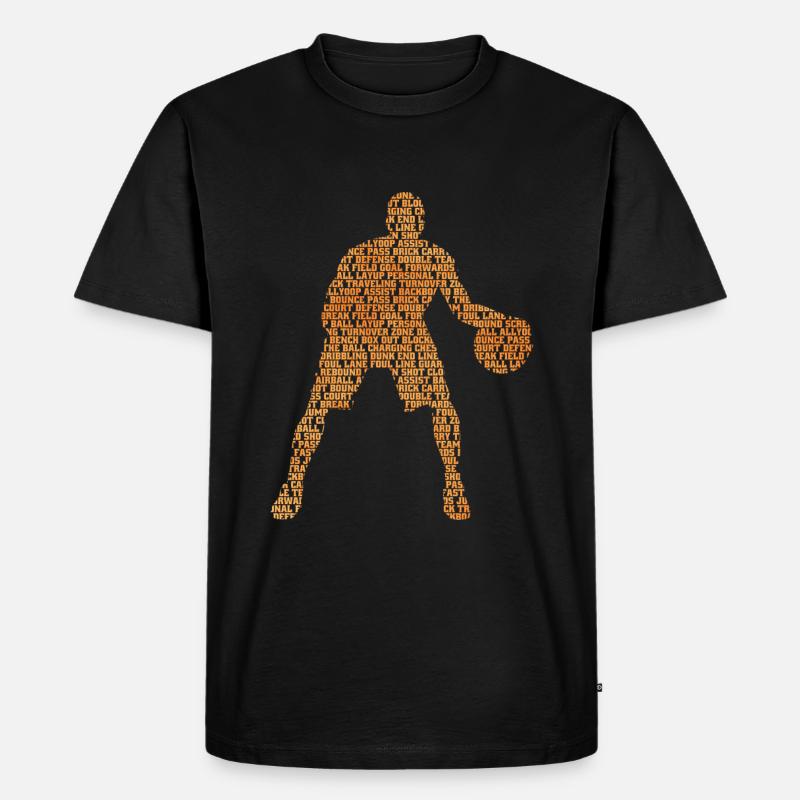 Basketball - Männer Premium Bio T-Shirt - Schwarz