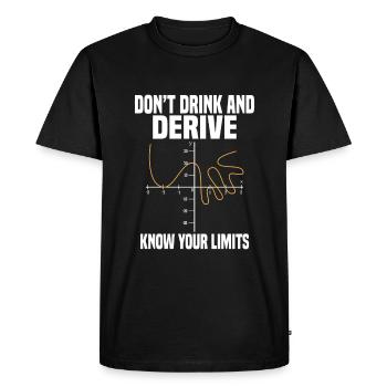 mathematics - Men's Premium Organic T-Shirt - black - Front - Nico (187cm)