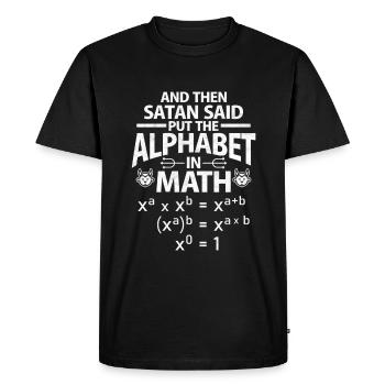 Mathematics - Men's Premium Organic T-Shirt - black - Front - Nico (187cm)