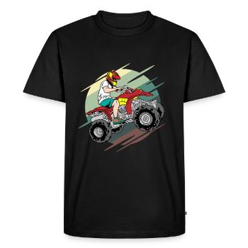 Quad - T-shirt Premium bio Homme - noir - Devant - Nico (187cm)